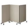 吸音パーテーション 3連タイプ 間仕切り 衝立 自立式パネル キャスター脚 脚付き 集中ブース リモート会議 受付 オフィス 幅2400×奥行350×高さ1391mm-19