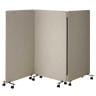 吸音パーテーション 3連タイプ 間仕切り 衝立 自立式パネル キャスター脚 脚付き 集中ブース リモート会議 受付 オフィス 幅2400×奥行350×高さ1591mm-19