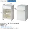 スチール製カウンター レジスタンド 受付カウンター 会計カウンター 前面台付き コード穴 店舗什器 接客 業務用 幅600×奥行600×高さ900mm-1