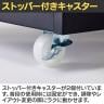 キャスター付き2段テーブル ディスプレイ台 ブラック×ラスティック柄(リバーシブル) 幅600×奥行600×高さ600mm 業務用 店頭用 店舗什器 陳列什器 本屋 書店-3