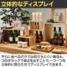 木製コの字ディスプレイ 桐材 ディスプレイ 天然木 幅200×奥行130×高さ120mm 業務用 店頭用 店舗什器 陳列什器 アパレル 雑貨 インテリア収納-3