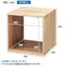 木製ディスプレイボックス 桐材 ディスプレイ 天然木 300mm角 業務用 店頭用 店舗什器 陳列什器 アパレル 雑貨 インテリア収納-2