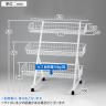 3段ワゴン 陳列ネット バスケット キャスター付き ネット什器 店舗什器 陳列什器 幅820×奥行700×高さ920mm 業務用 店頭用 雑貨 食料品-1