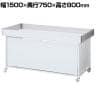 平台ワゴン ホワイト キャスター付き セールワゴン 陳列什器 2way 折りたたみ可能 販売台 店舗什器 テーブル 商品陳列 幅1500×奥行750×高さ800mm 業務用 店頭用