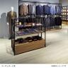 [オプション]木製収納トロッコ 収納ボックス キャスター付き ワゴン ストック什器 什器下収納 店舗什器 業務用 在庫保管 幅1200×奥行400mm用 ラスティック柄-2
