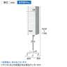 4面回転有孔パネル什器 ホワイト 回転什器 陳列什器 回転ラック 回転スタンド 高さ調節可能 ポストカード什器 業務用 店舗 雑貨 小物 書店 本屋 レジ回り-4