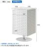 卓上4面回転有孔パネル什器 ホワイト カウンター用 回転什器 陳列什器 回転ラック 回転スタンド ポストカード什器 業務用 店舗 雑貨 書店 本屋 レジ前-1