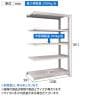 【追加/増設用】TRUSCO スチールラック M5型中量棚 オープンラック 幅1200×奥行571×高さ1800mm 5段 連結 免震樹脂ベース付き 日本製 ネオグレー-6