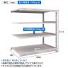【追加/増設用】TRUSCO スチールラック M5型中量棚 オープンラック 幅1800×奥行471×高さ2100mm 4段 連結 免震樹脂ベース付き 日本製 ネオグレー-6