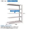 【追加/増設用】TRUSCO スチールラック M5型中量棚 オープンラック 幅1800×奥行471×高さ1500mm 5段 連結 免震樹脂ベース付き 日本製 ネオグレー-6
