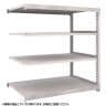 【追加/増設用】TRUSCO スチールラック M5型中量棚 オープンラック 幅1200×奥行721×高さ1200mm 4段 連結 免震樹脂ベース付き 日本製 ネオグレー-19
