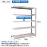 【追加/増設用】TRUSCO スチールラック M5型中量棚 オープンラック 幅1800×奥行721×高さ1500mm 5段 連結 免震樹脂ベース付き 日本製 ネオグレー-6