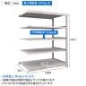 【追加/増設用】TRUSCO スチールラック M5型中量棚 オープンラック 幅1500×奥行921×高さ1800mm 5段 連結 免震樹脂ベース付き 日本製 ネオグレー-6