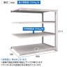【追加/増設用】TRUSCO スチールラック M5型中量棚 オープンラック 幅900×奥行571×高さ2100mm 4段 連結 免震樹脂ベース付き 日本製 ネオグレー-6