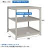 【本体】TRUSCO スチールラック 薄板ラック(棚板分割タイプ/耐荷重100kg) 幅900×奥行875×高さ900mm 3段単体 日本製 ネオグレー-4
