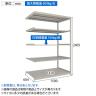 【追加/増設用】TRUSCO スチールラック 薄板ラック(棚板分割タイプ/耐荷重100kg) 幅1500×奥行595×高さ2400mm 5段連結 日本製 ネオグレー-4
