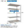 【追加/増設用】TRUSCO スチールラック 薄板ラック(棚板分割タイプ/耐荷重100kg) 幅1500×奥行595×高さ2100mm 5段連結 日本製 ネオグレー-4