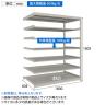 【追加/増設用】TRUSCO スチールラック 薄板ラック(棚板分割タイプ/耐荷重100kg) 幅1800×奥行595×高さ1800mm 7段連結 日本製 ネオグレー-4