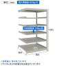 【追加/増設用】TRUSCO スチールラック 薄板ラック(棚板分割タイプ/耐荷重100kg) 幅900×奥行875×高さ1500mm 6段連結 日本製 ネオグレー-4
