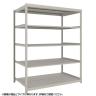 【本体】TRUSCO スチールラック 薄板ラック(棚板分割タイプ/耐荷重100kg) 幅1500×奥行595×高さ1800mm 5段単体 日本製 ネオグレー-19