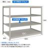 【本体】TRUSCO スチールラック 薄板ラック(棚板分割タイプ/耐荷重100kg) 幅1800×奥行875×高さ1200mm 4段単体 日本製 ネオグレー-4