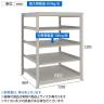 【本体】TRUSCO スチールラック 薄板ラック(棚板分割タイプ/耐荷重100kg) 幅1200×奥行875×高さ1200mm 5段単体 日本製 ネオグレー-4
