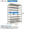 【本体】TRUSCO スチールラック 薄板ラック(棚板分割タイプ/耐荷重100kg) 幅1800×奥行595×高さ2400mm 8段単体 日本製 ネオグレー-4