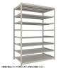 【本体】TRUSCO スチールラック 薄板ラック(棚板分割タイプ/耐荷重100kg) 幅1800×奥行595×高さ2400mm 8段単体 日本製 ネオグレー-19