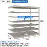 【追加/増設用】TRUSCO スチールラック 薄板ラック(棚板分割タイプ/耐荷重100kg) 幅1800×奥行595×高さ1500mm 7段連結 日本製 ネオグレー-4