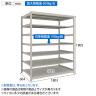 【本体】TRUSCO スチールラック 薄板ラック(棚板分割タイプ/耐荷重100kg) 幅1800×奥行595×高さ1800mm 7段単体 日本製 ネオグレー-4
