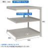 【追加/増設用】TRUSCO スチールラック 薄板ラック(棚板分割タイプ/耐荷重100kg) 幅900×奥行875×高さ900mm 3段連結 日本製 ネオグレー-4