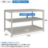 【本体】TRUSCO スチールラック 薄板ラック(棚板分割タイプ/耐荷重100kg) 幅1500×奥行595×高さ900mm 3段単体 日本製 ネオグレー-4