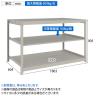 【本体】TRUSCO スチールラック 薄板ラック(棚板分割タイプ/耐荷重100kg) 幅1800×奥行595×高さ900mm 3段単体 日本製 ネオグレー-4