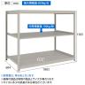 【本体】TRUSCO スチールラック 薄板ラック(棚板分割タイプ/耐荷重100kg) 幅1800×奥行595×高さ1500mm 3段単体 日本製 ネオグレー-4