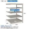 【追加/増設用】TRUSCO スチールラック 薄板ラック(棚板分割タイプ/耐荷重100kg) 幅1200×奥行875×高さ1200mm 5段連結 日本製 ネオグレー-4