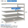 【追加/増設用】TRUSCO スチールラック 薄板ラック(棚板分割タイプ/耐荷重100kg) 幅1500×奥行595×高さ1200mm 5段連結 日本製 ネオグレー-4