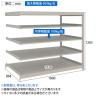 【追加/増設用】TRUSCO スチールラック 薄板ラック(棚板分割タイプ/耐荷重100kg) 幅1800×奥行875×高さ1200mm 5段連結 日本製 ネオグレー-4
