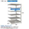 【追加/増設用】TRUSCO スチールラック 薄板ラック(棚板分割タイプ/耐荷重100kg) 幅900×奥行595×高さ1500mm 6段連結 日本製 ネオグレー-4