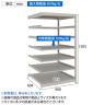 【追加/増設用】TRUSCO スチールラック 薄板ラック(棚板分割タイプ/耐荷重100kg) 幅900×奥行595×高さ1500mm 7段連結 日本製 ネオグレー-4
