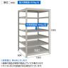 【本体】TRUSCO スチールラック 薄板ラック(棚板分割タイプ/耐荷重100kg) 幅1200×奥行595×高さ1500mm 7段単体 日本製 ネオグレー-4