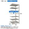 【追加/増設用】TRUSCO スチールラック 薄板ラック(棚板分割タイプ/耐荷重100kg) 幅900×奥行875×高さ2400mm 7段連結 日本製 ネオグレー-4