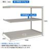 【追加/増設用】TRUSCO スチールラック 薄板ラック(棚板分割タイプ/耐荷重100kg) 幅1500×奥行595×高さ1500mm 3段連結 日本製 ネオグレー-4