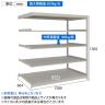 【追加/増設用】TRUSCO スチールラック 薄板ラック(棚板分割タイプ/耐荷重100kg) 幅1500×奥行595×高さ1500mm 5段連結 日本製 ネオグレー-4