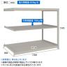 【追加/増設用】TRUSCO スチールラック 薄板ラック(棚板分割タイプ/耐荷重100kg) 幅1500×奥行875×高さ1500mm 3段連結 日本製 ネオグレー-4