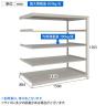 【追加/増設用】TRUSCO スチールラック 薄板ラック(棚板分割タイプ/耐荷重100kg) 幅1500×奥行875×高さ1500mm 5段連結 日本製 ネオグレー-4