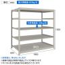 【本体】TRUSCO スチールラック 薄板ラック(棚板分割タイプ/耐荷重100kg) 幅1800×奥行595×高さ1500mm 5段単体 日本製 ネオグレー-4