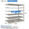 【追加/増設用】TRUSCO スチールラック 薄板ラック(棚板分割タイプ/耐荷重100kg) 幅1800×奥行595×高さ1500mm 6段連結 日本製 ネオグレー-4