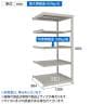 【追加/増設用】TRUSCO スチールラック 薄板ラック(棚板分割タイプ/耐荷重100kg) 幅1200×奥行875×高さ1800mm 5段連結 日本製 ネオグレー-4