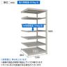 【追加/増設用】TRUSCO スチールラック 薄板ラック(棚板分割タイプ/耐荷重100kg) 幅1200×奥行875×高さ1800mm 7段連結 日本製 ネオグレー-4