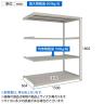【追加/増設用】TRUSCO スチールラック 薄板ラック(棚板分割タイプ/耐荷重100kg) 幅1500×奥行595×高さ1800mm 4段連結 日本製 ネオグレー-4